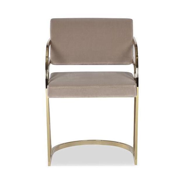 Liang & Eimil Dylan Dining Chair Gainsborough Mink Velvet Polished Brass – image 2