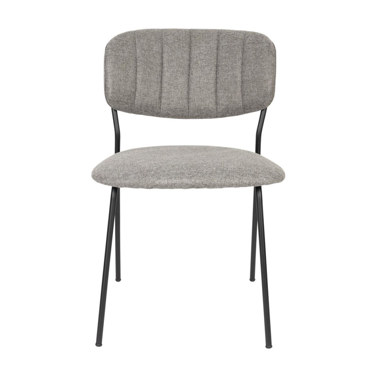Olivia's Nordic Living Collection Set of 2 Holen Chairs in Black & Grey – image 2