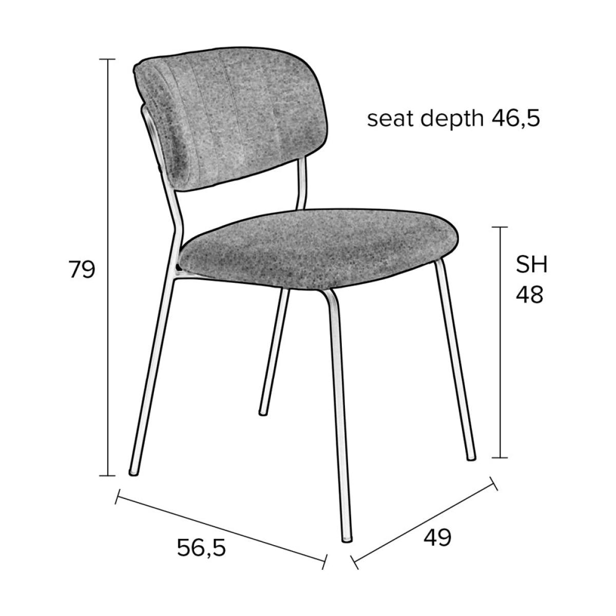 Olivia's Nordic Living Collection Set of 2 Holen Chairs in Black & Grey – image 11