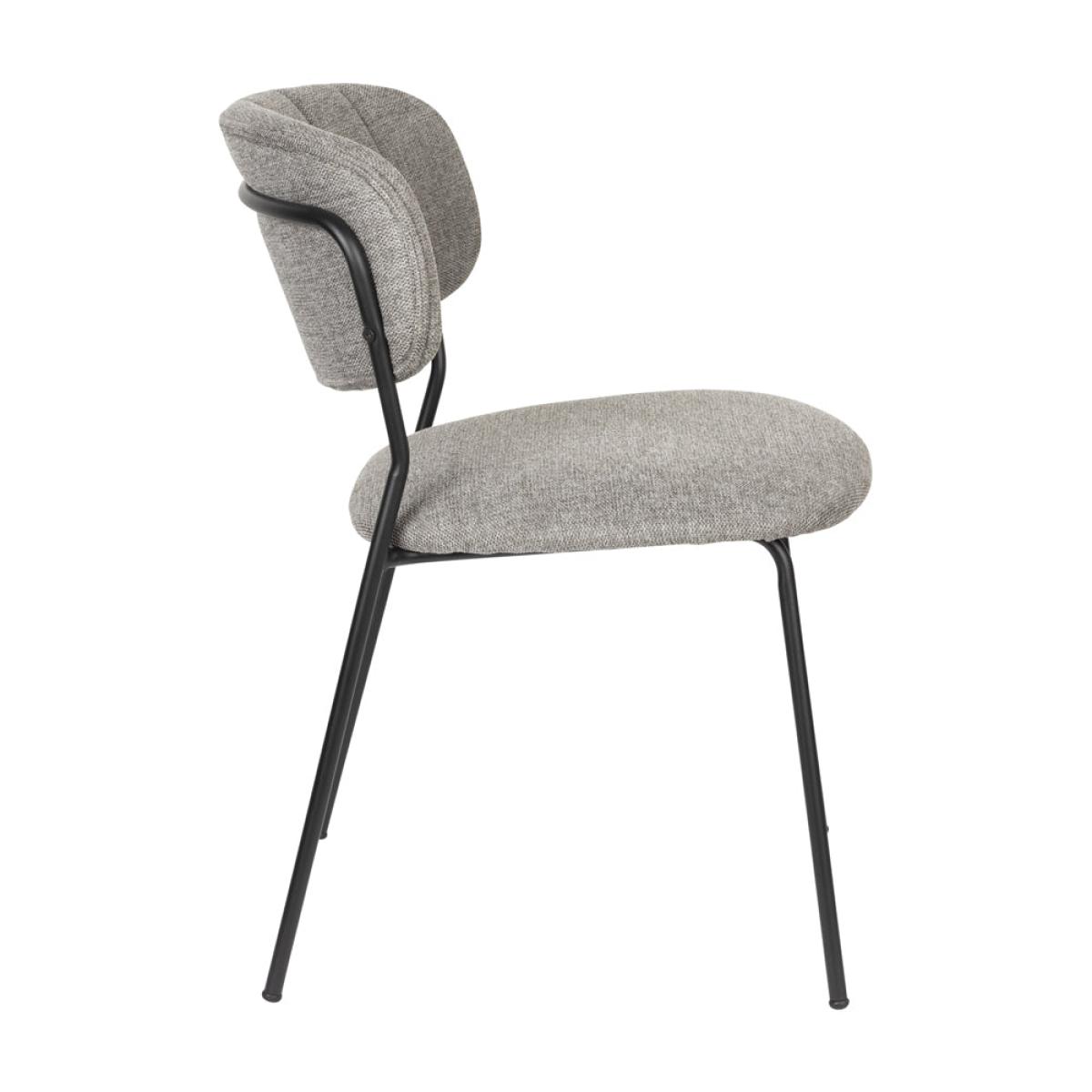 Olivia's Nordic Living Collection Set of 2 Holen Chairs in Black & Grey – image 3