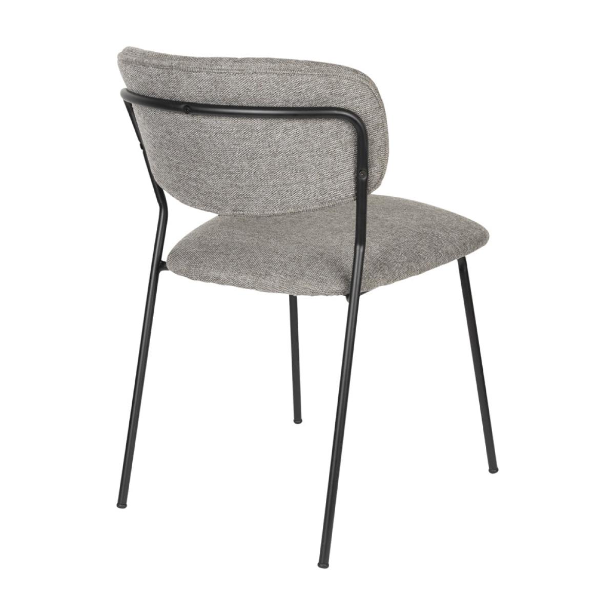Olivia's Nordic Living Collection Set of 2 Holen Chairs in Black & Grey – image 4