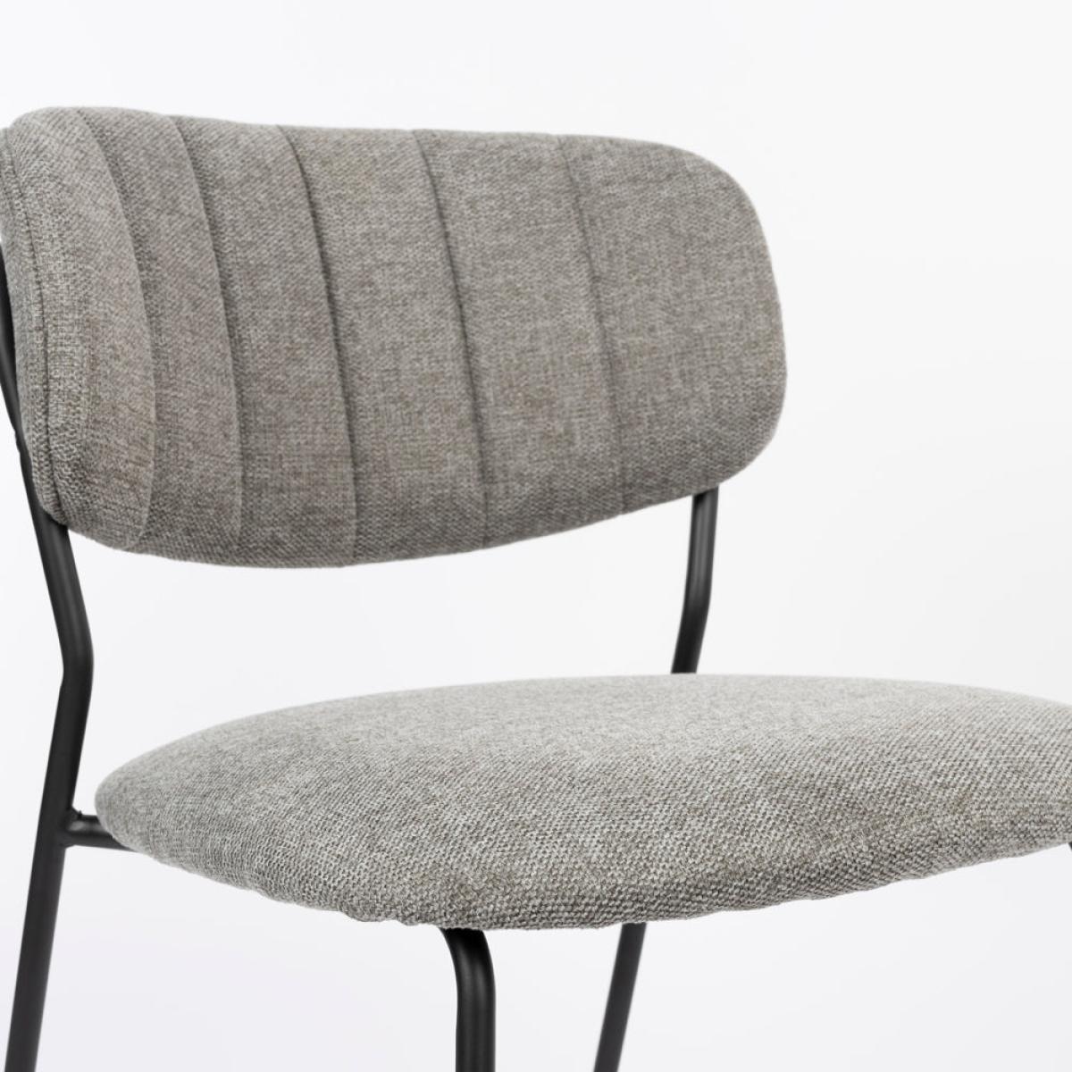 Olivia's Nordic Living Collection Set of 2 Holen Chairs in Black & Grey – image 6