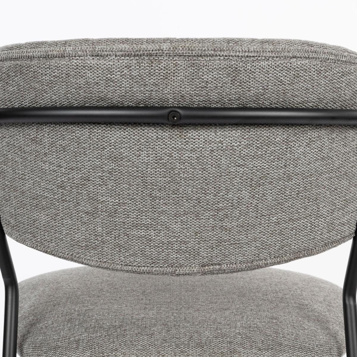Olivia's Nordic Living Collection Set of 2 Holen Chairs in Black & Grey – image 7