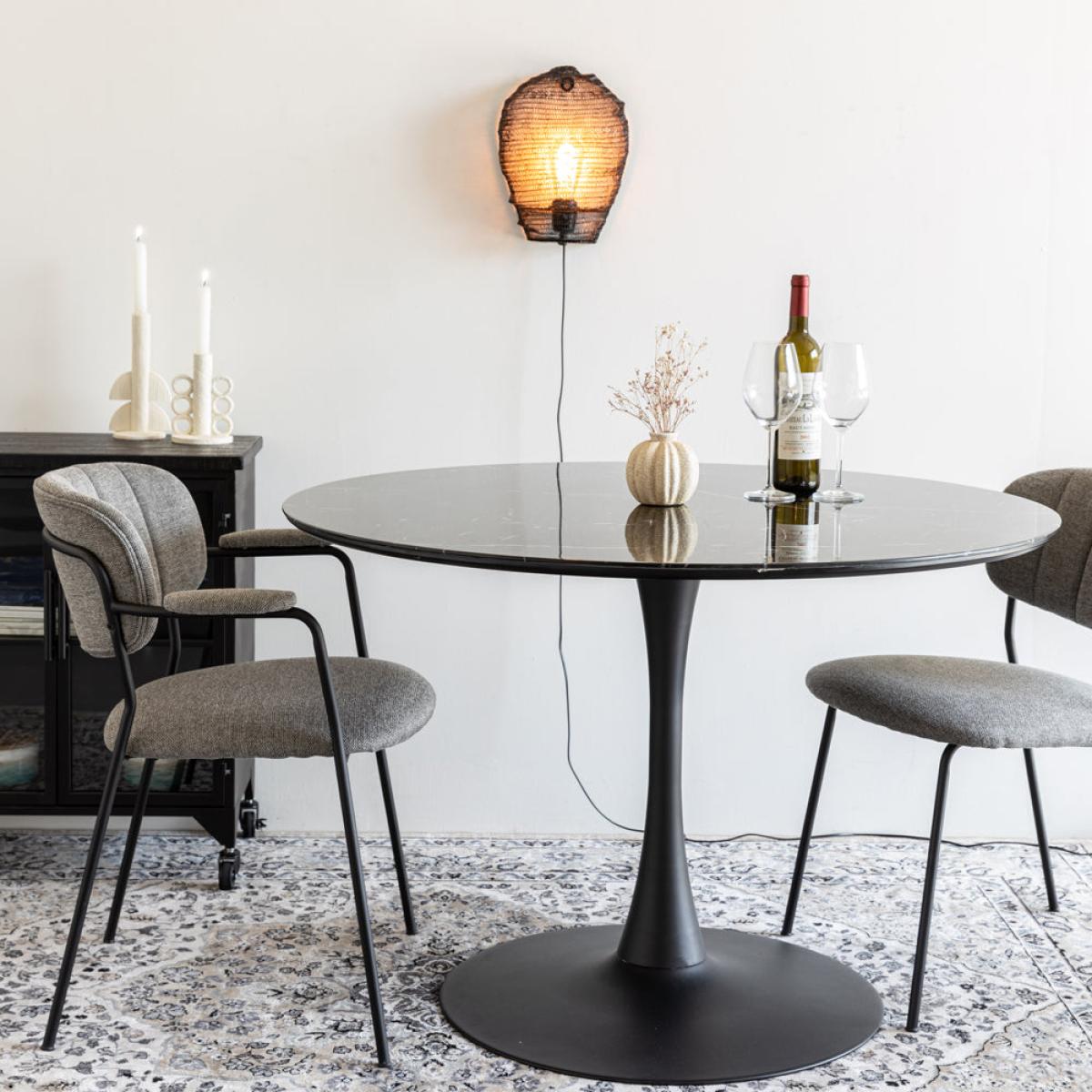 Olivia's Nordic Living Collection Set of 2 Holen Chairs in Black & Grey – image 10