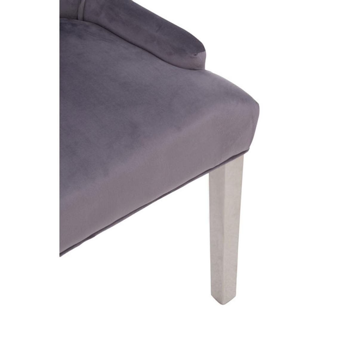 Olivia's Regina Grey Velvet Dining Chair | Outlet – image 6