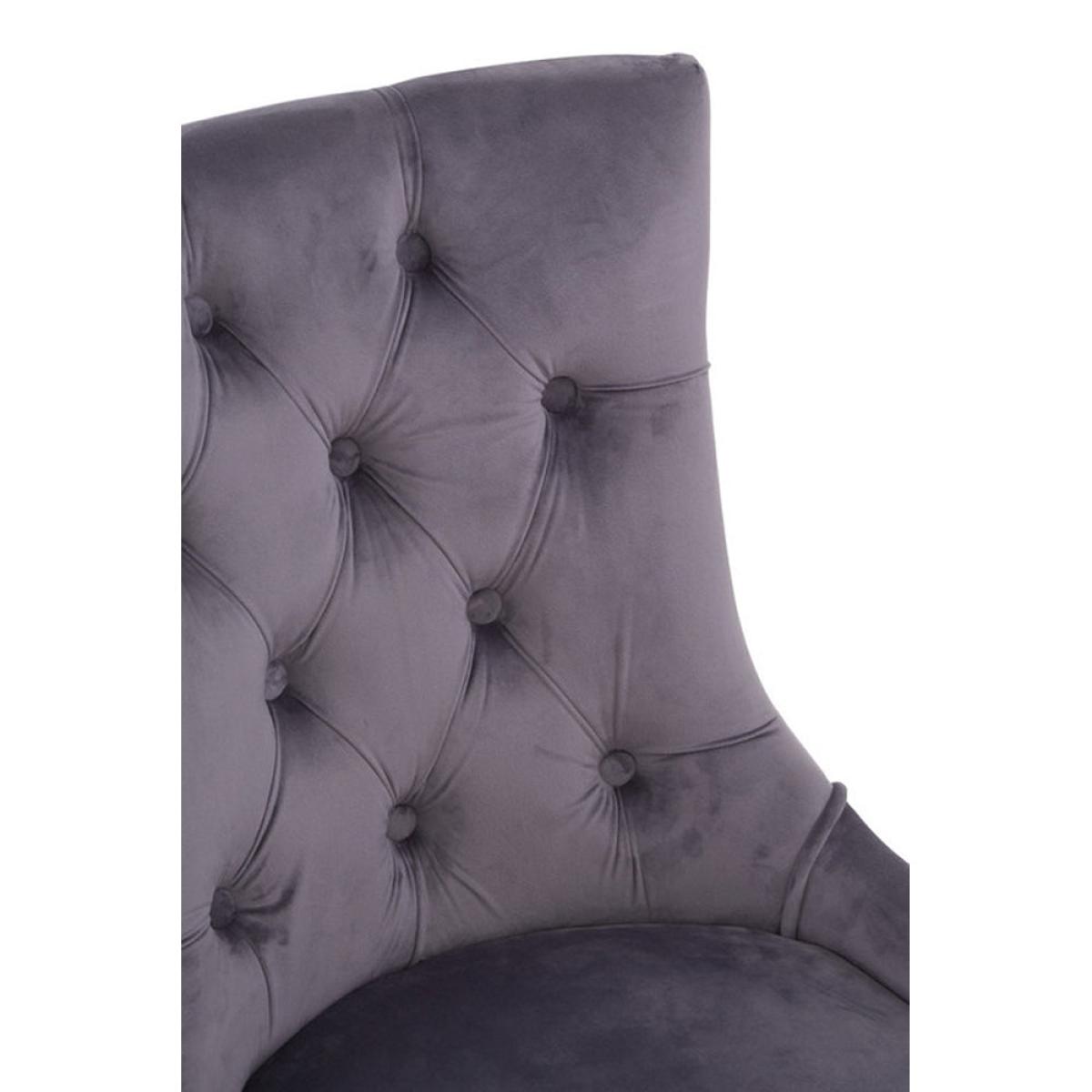 Olivia's Regina Grey Velvet Dining Chair | Outlet – image 7