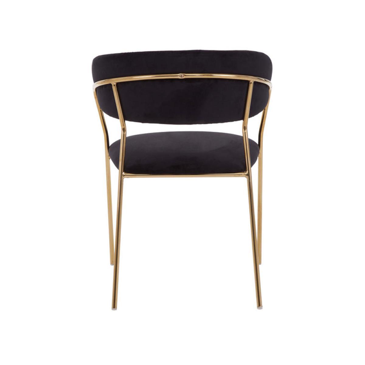 Olivia's Tara Black Velvet Dining Chair – image 4