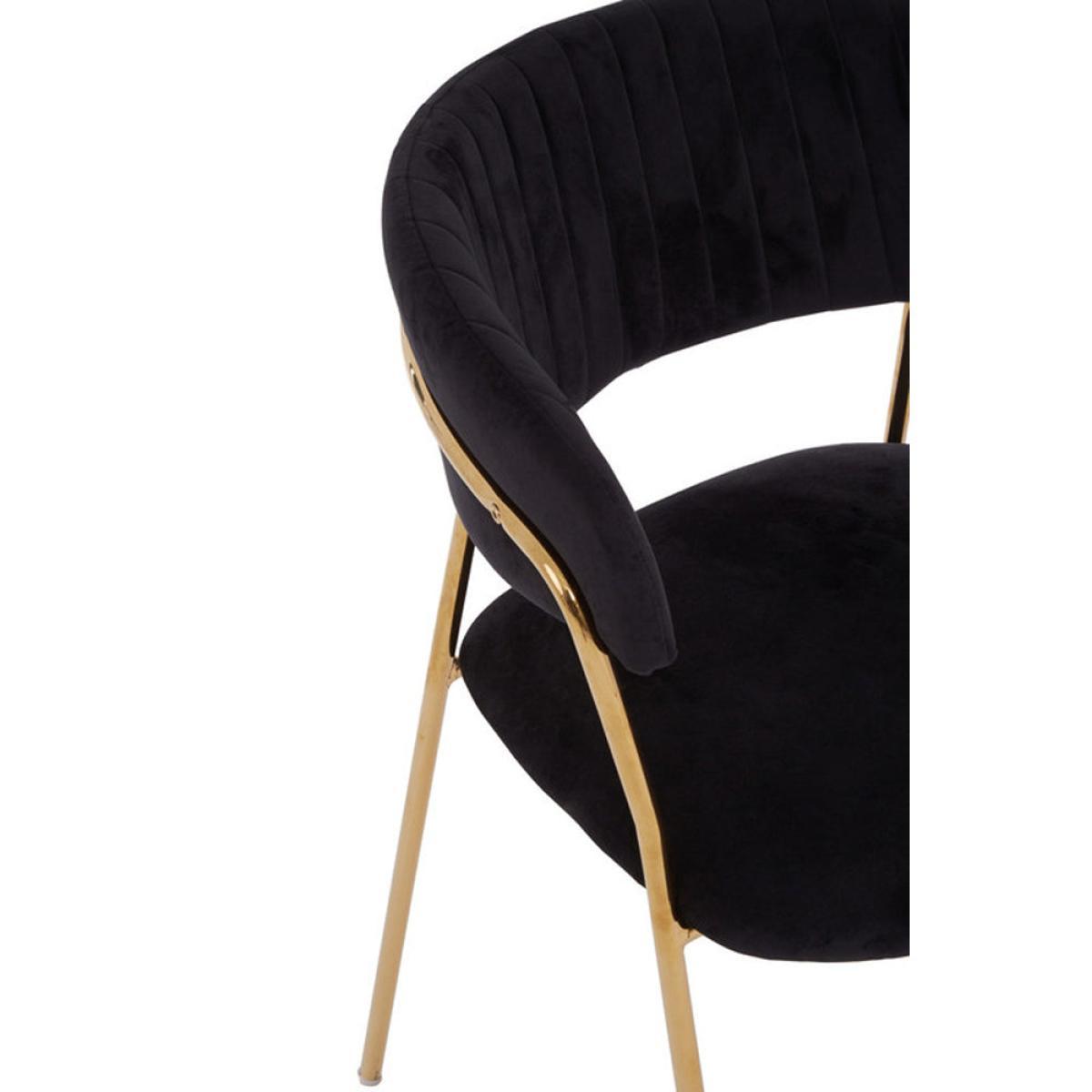 Olivia's Tara Black Velvet Dining Chair – image 5