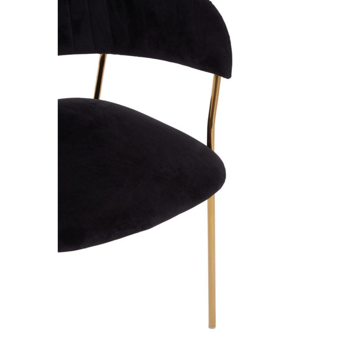 Olivia's Tara Black Velvet Dining Chair – image 6