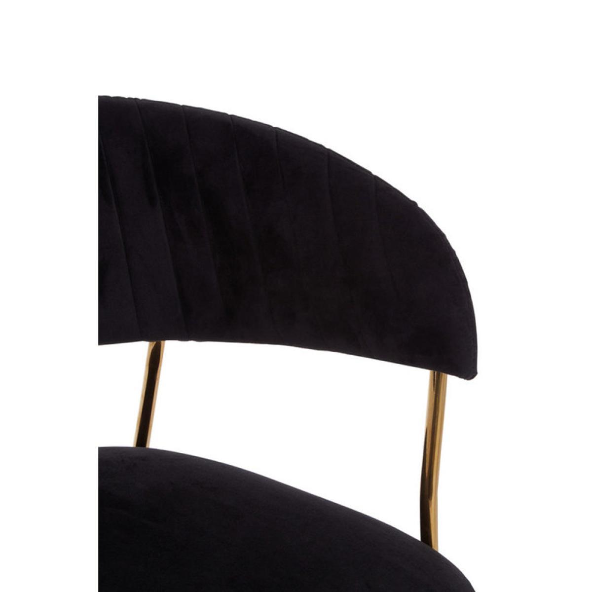 Olivia's Tara Black Velvet Dining Chair – image 7
