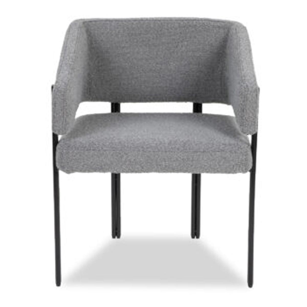 Liang & Eimil Tatler Dining Chair Grey And Matt Black Legs – image 2