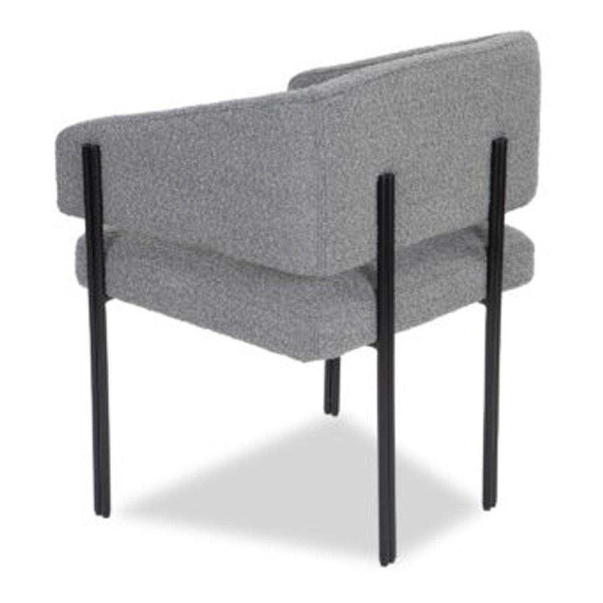 Liang & Eimil Tatler Dining Chair Grey And Matt Black Legs – image 3