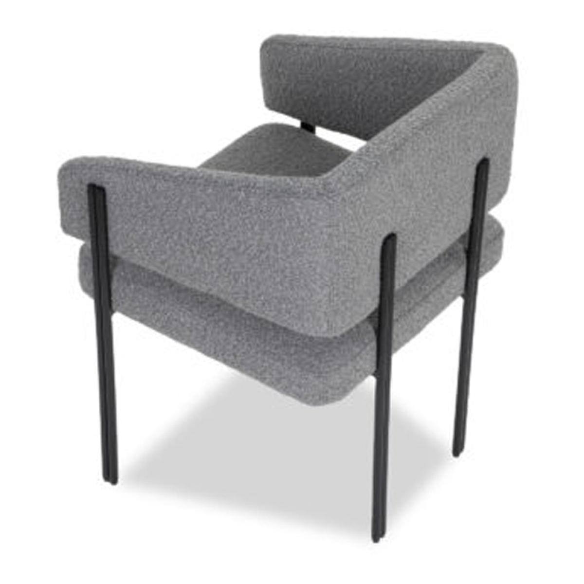 Liang & Eimil Tatler Dining Chair Grey And Matt Black Legs – image 4