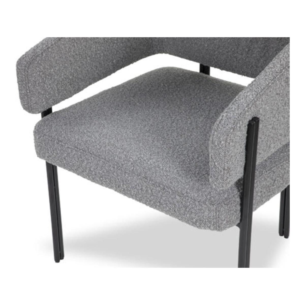 Liang & Eimil Tatler Dining Chair Grey And Matt Black Legs – image 6