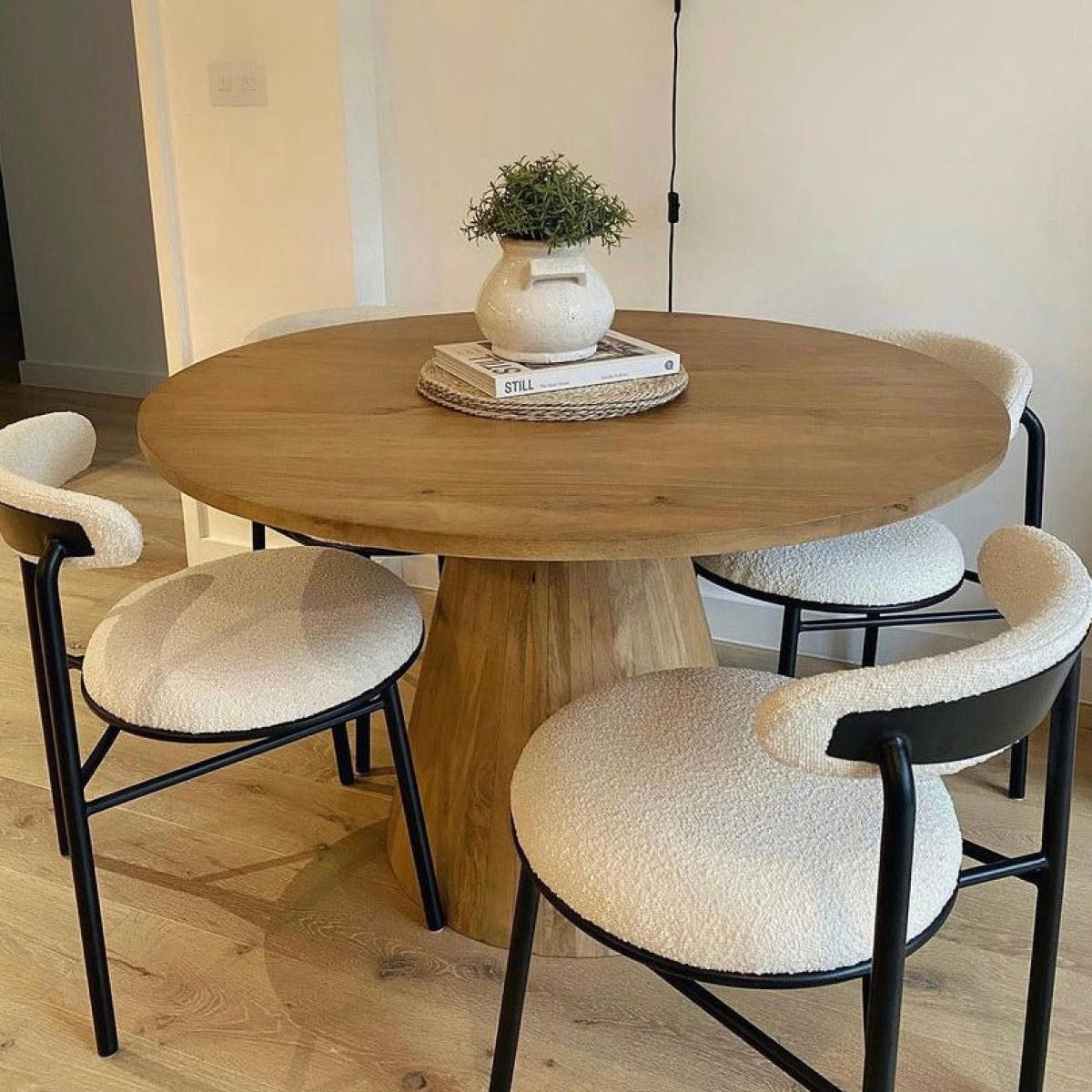 Liang & Eimil Set of 2 Nook Boucle Sand Dining Chairs – image 2