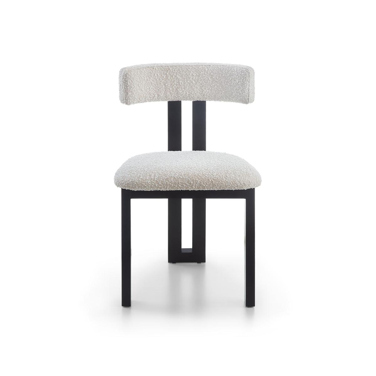 Liang and Eimil Tauron Dining Chair in Boucle Sand and Matt Black – image 2