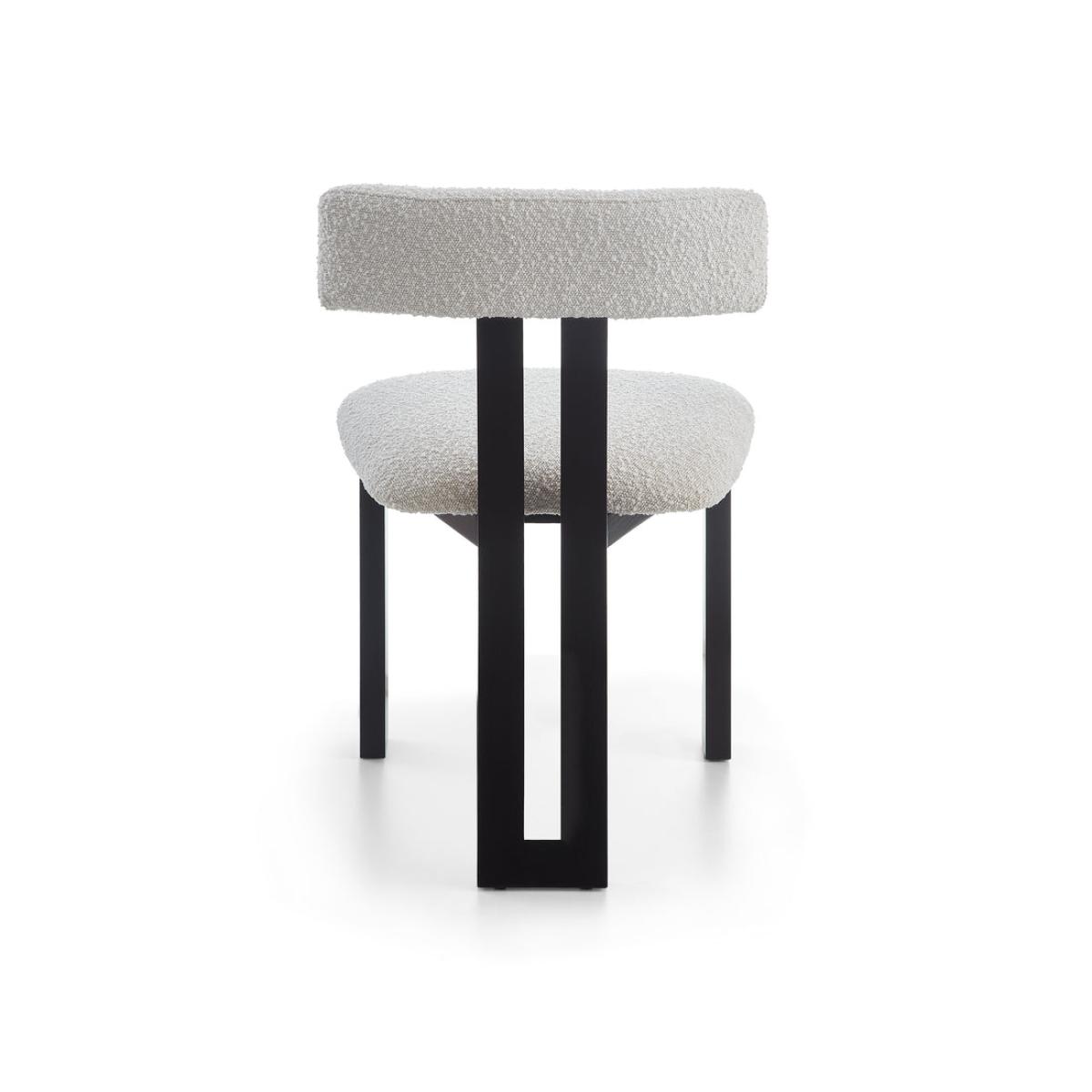 Liang and Eimil Tauron Dining Chair in Boucle Sand and Matt Black – image 3