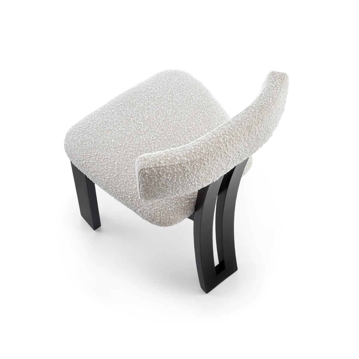 Liang and Eimil Tauron Dining Chair in Boucle Sand and Matt Black – image 4