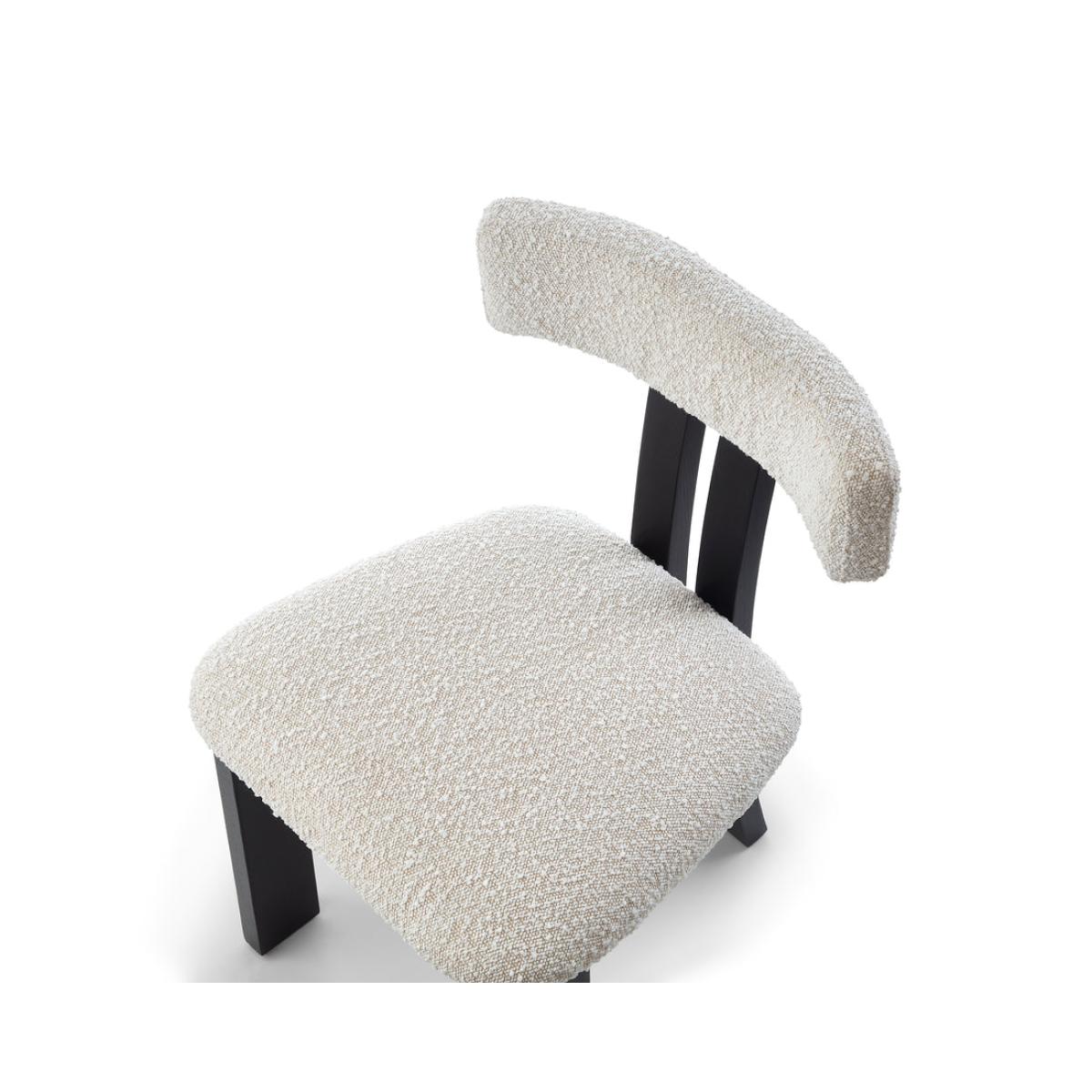 Liang and Eimil Tauron Dining Chair in Boucle Sand and Matt Black – image 5