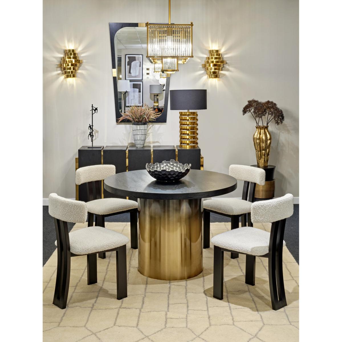 Liang and Eimil Tauron Dining Chair in Boucle Sand and Matt Black – image 6