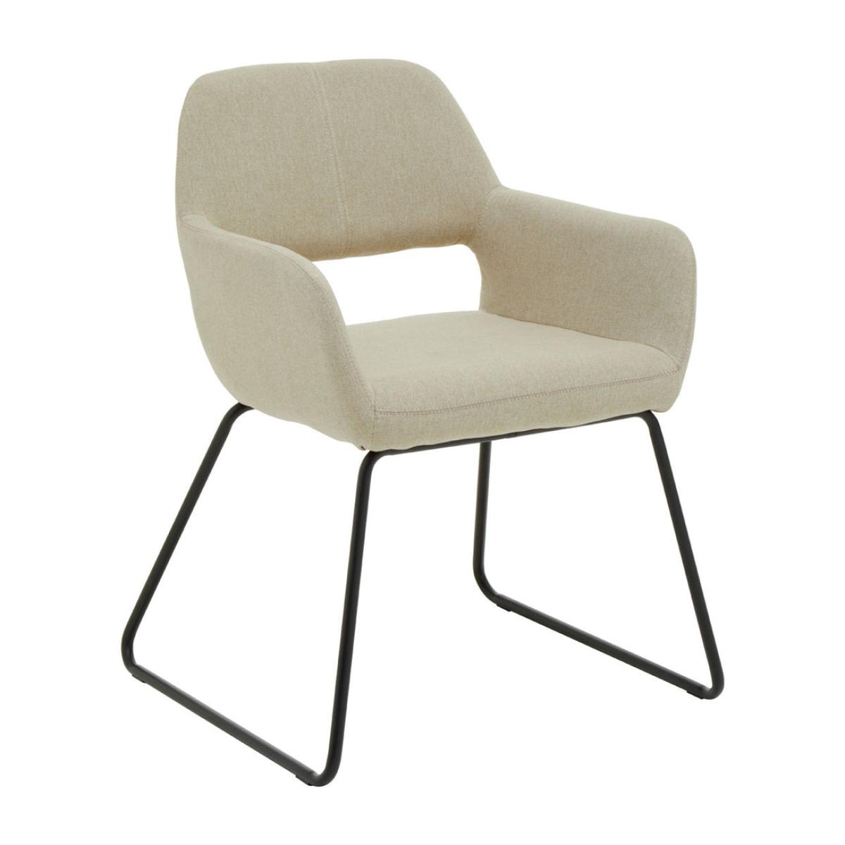 Olivia's Sonny Dining Chair in Natural Fabric & Black Legs – image 2
