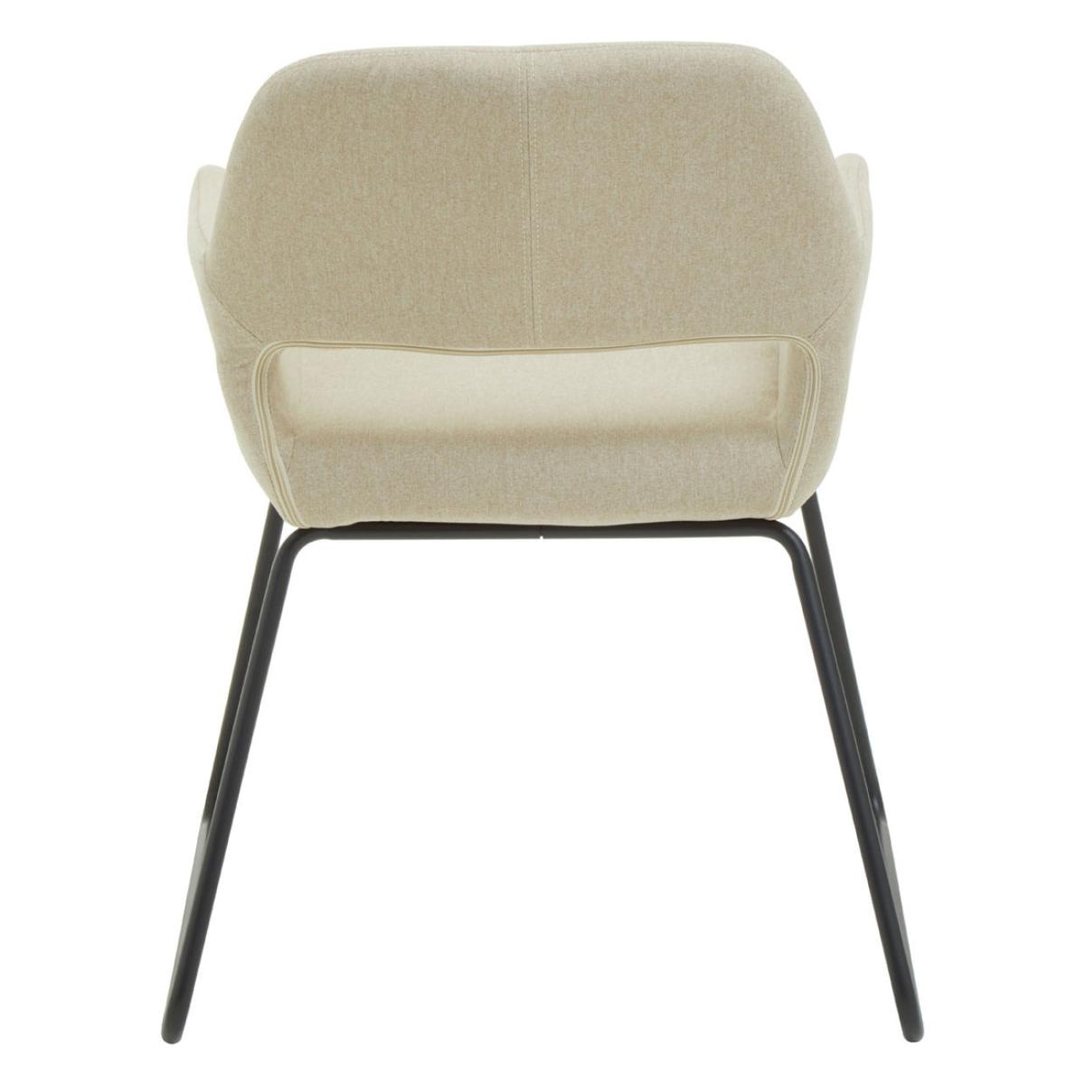 Olivia's Sonny Dining Chair in Natural Fabric & Black Legs – image 4