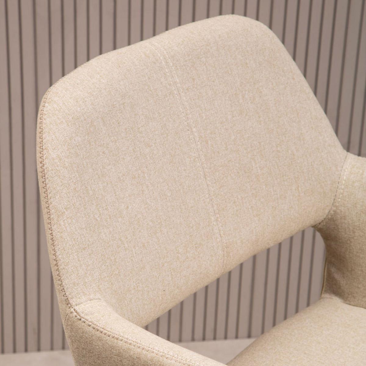 Olivia's Sonny Dining Chair in Natural Fabric & Black Legs – image 7