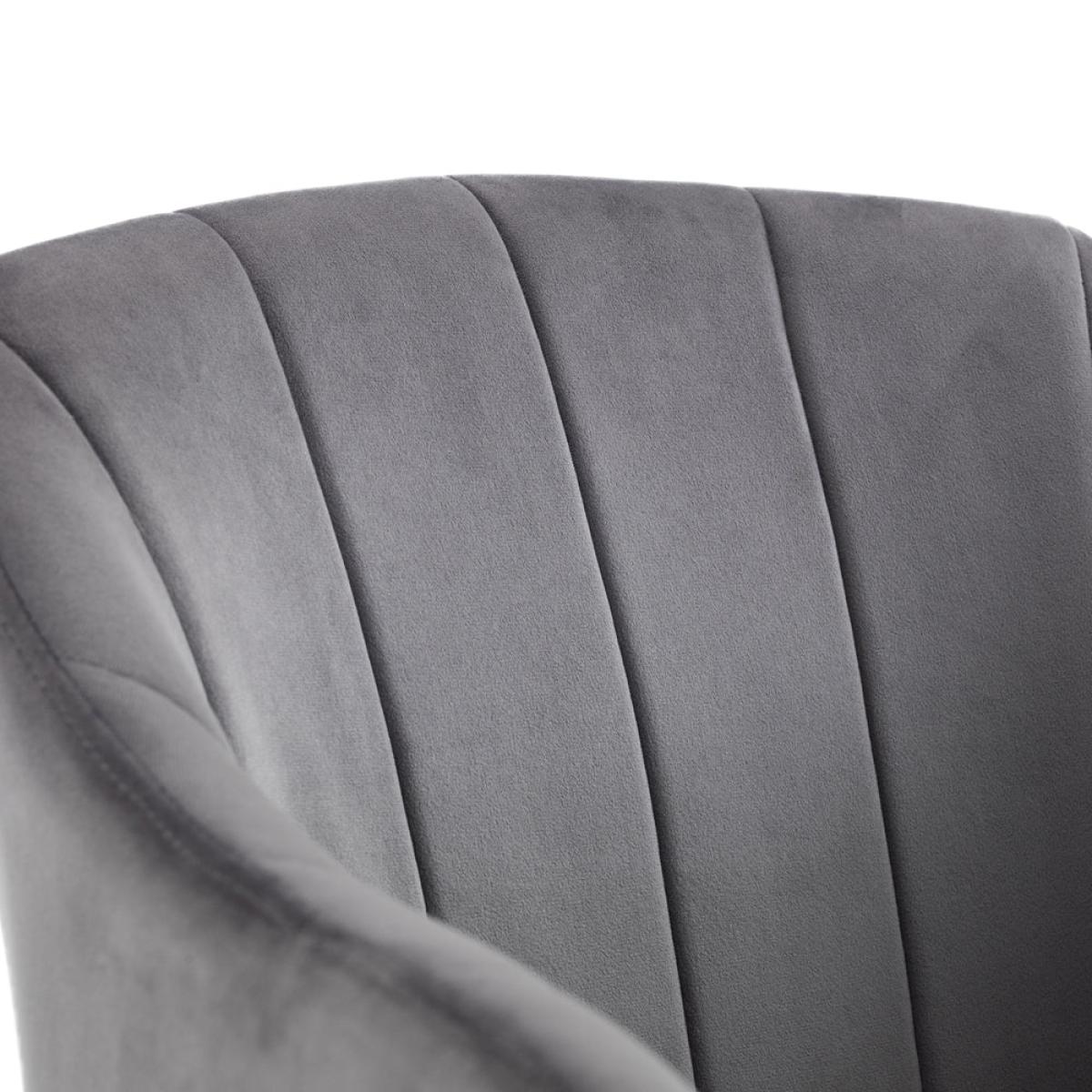 Olivia's Set of 2 Holly Scalloped Dining Chairs in Grey – image 4