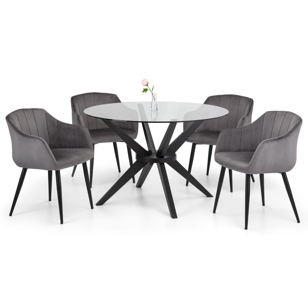Olivia's Set of 2 Holly Scalloped Dining Chairs in Grey – image 7
