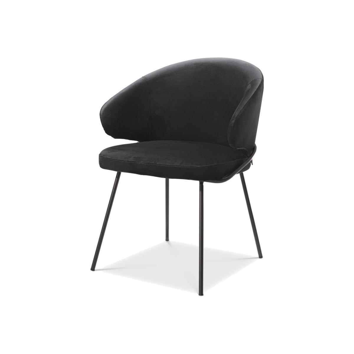 Eichholtz Kinley Dining Chair in Roche Black Velvet – image 1