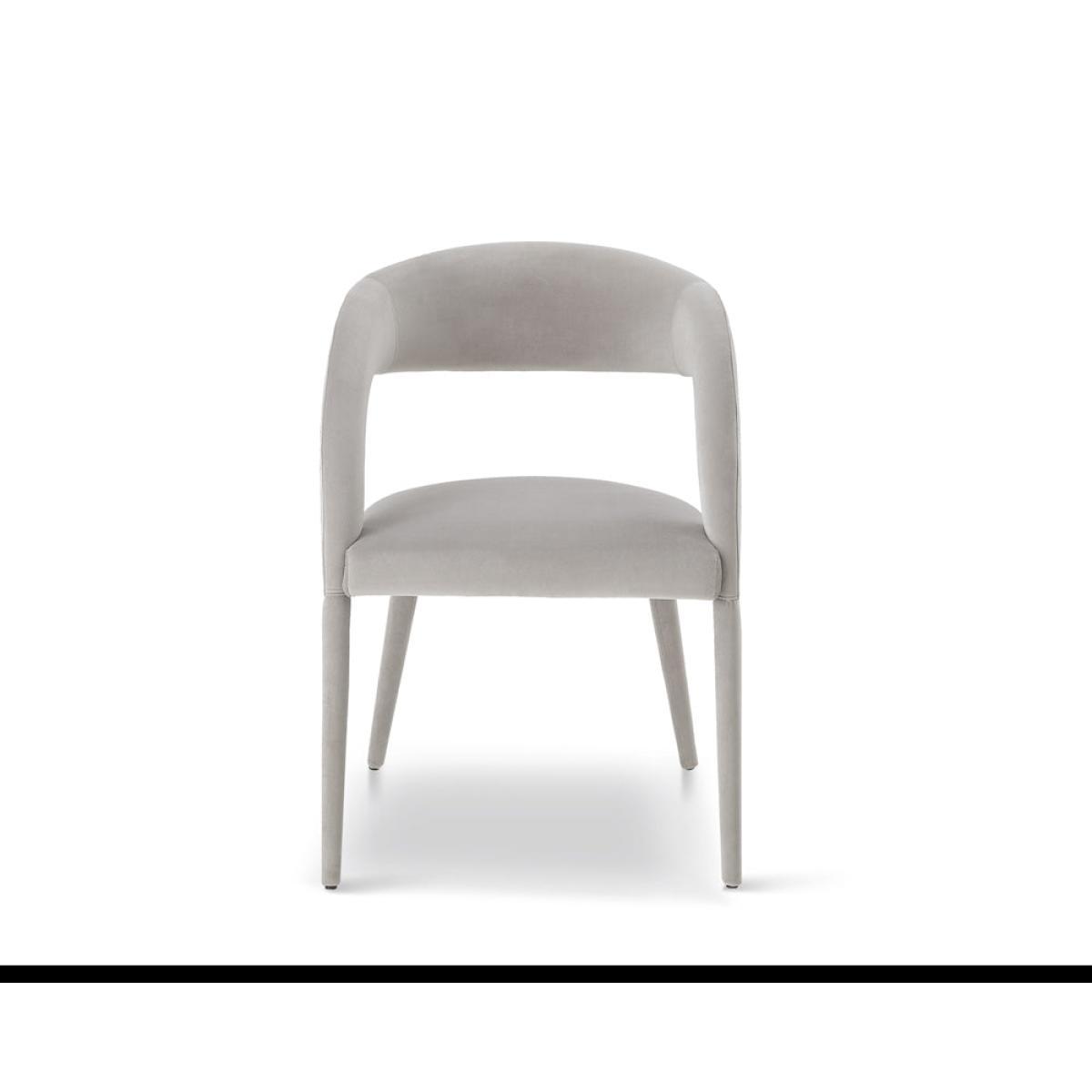 Liang & Eimil Salma Dining Chair Gainsborough Ash Grey Velvet – image 2