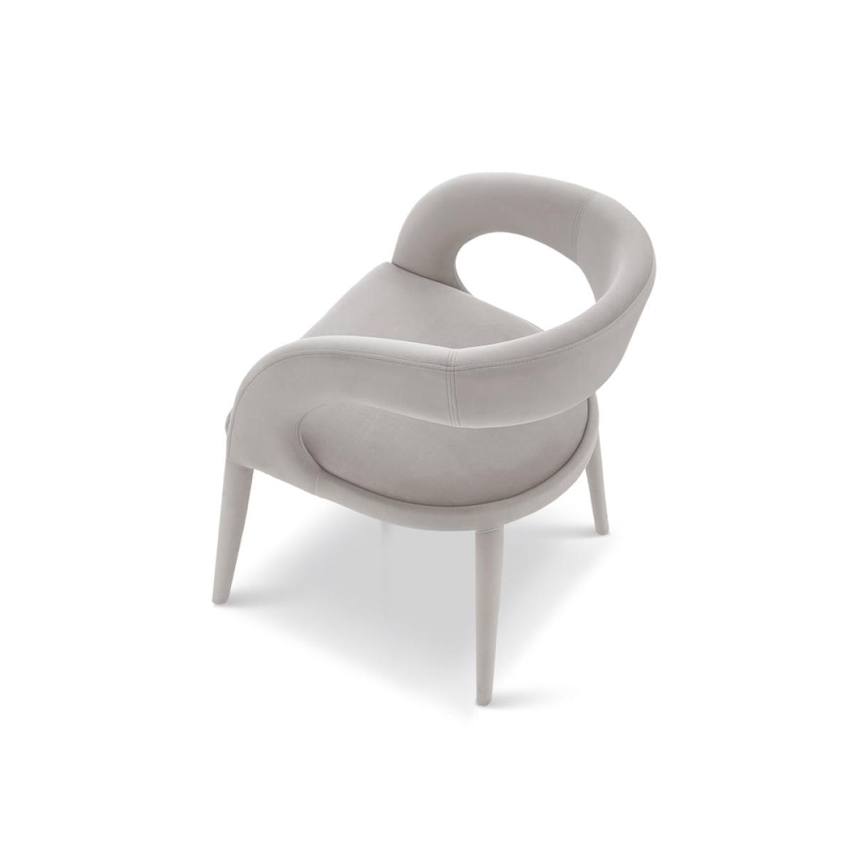 Liang & Eimil Salma Dining Chair Gainsborough Ash Grey Velvet – image 3