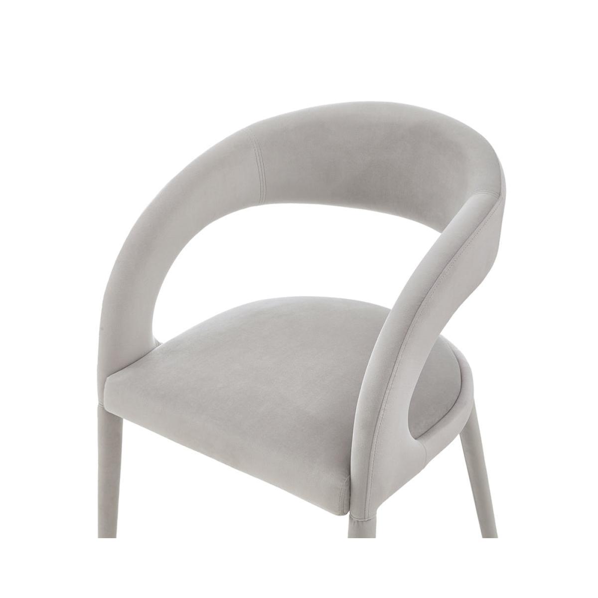 Liang & Eimil Salma Dining Chair Gainsborough Ash Grey Velvet – image 4