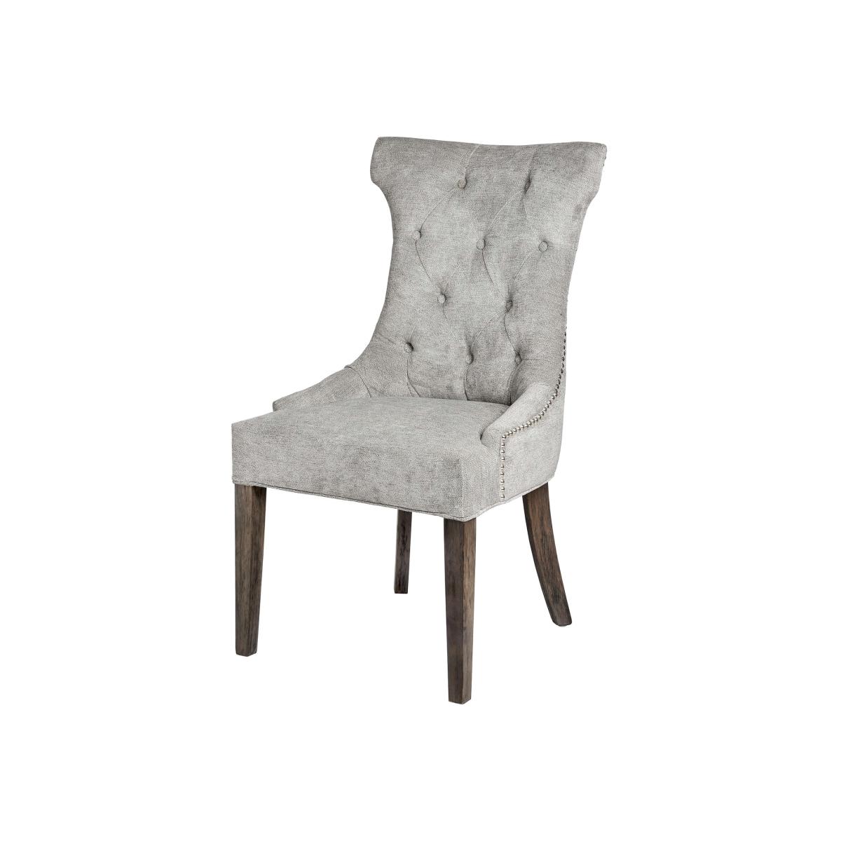Hill Interiors High Wing Ring Backed Dining Chair in Silver – image 1