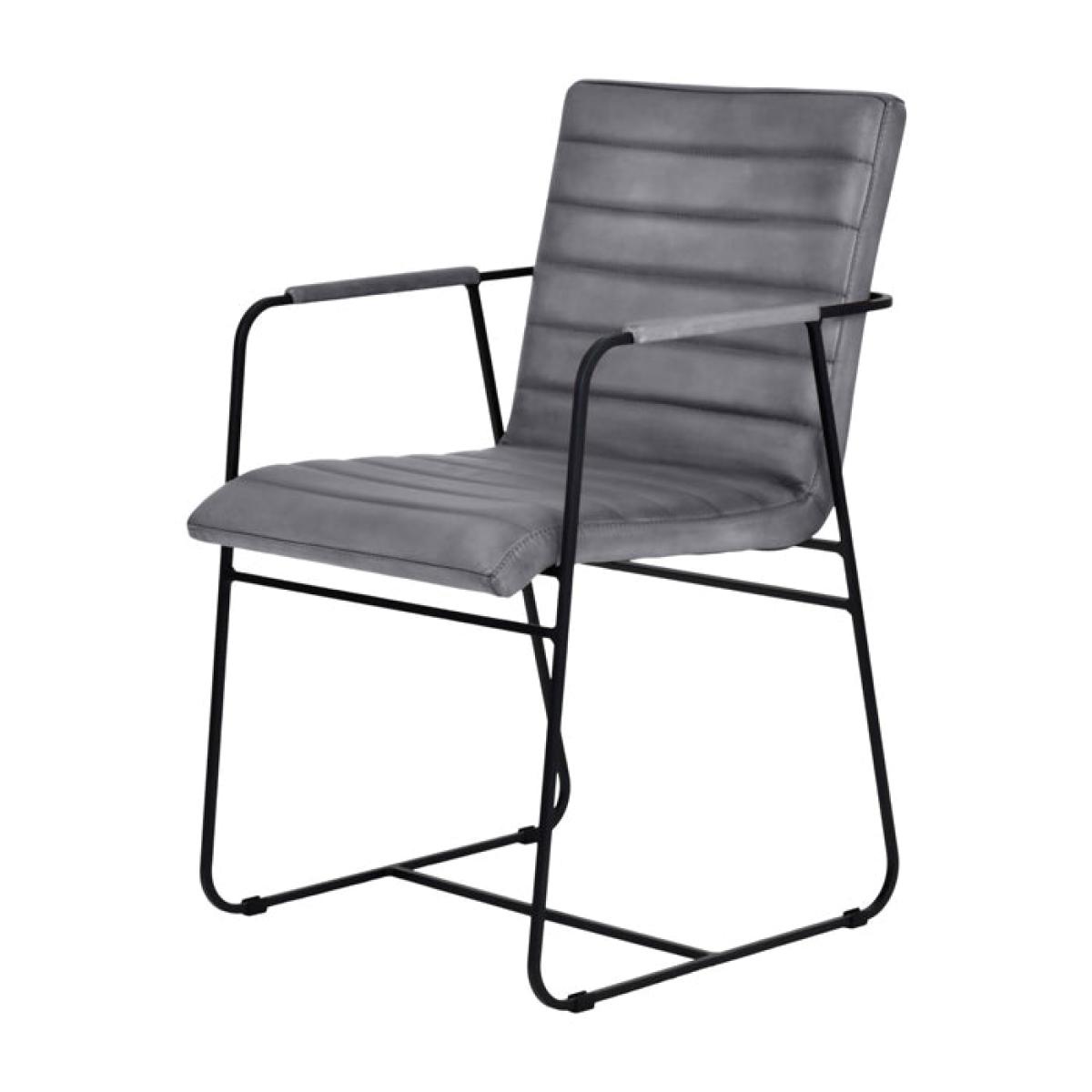 Libra Belton Leather Concrete Dining Chair – image 5