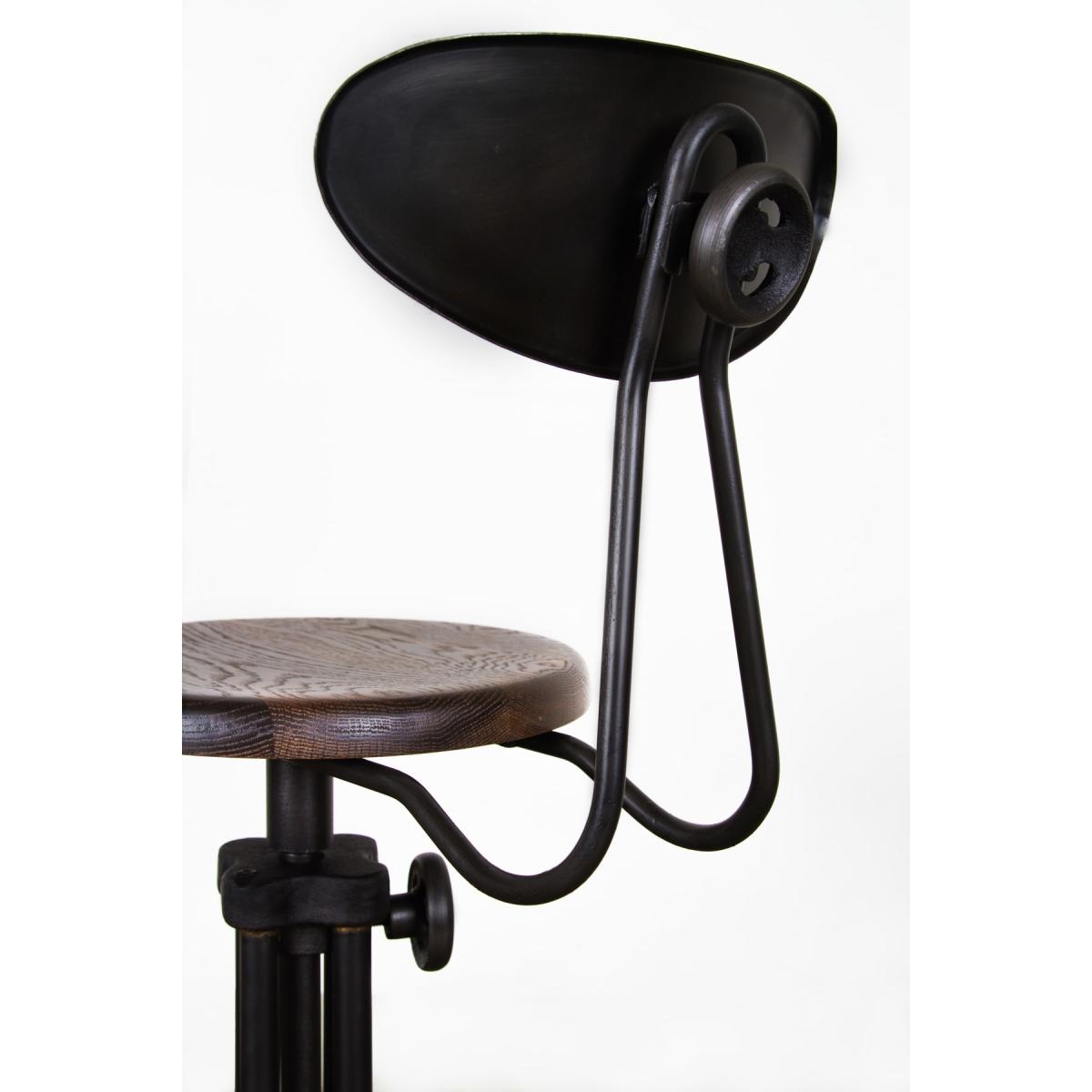 District 8 - Adjustable Stool - Wooden Seat – image 2