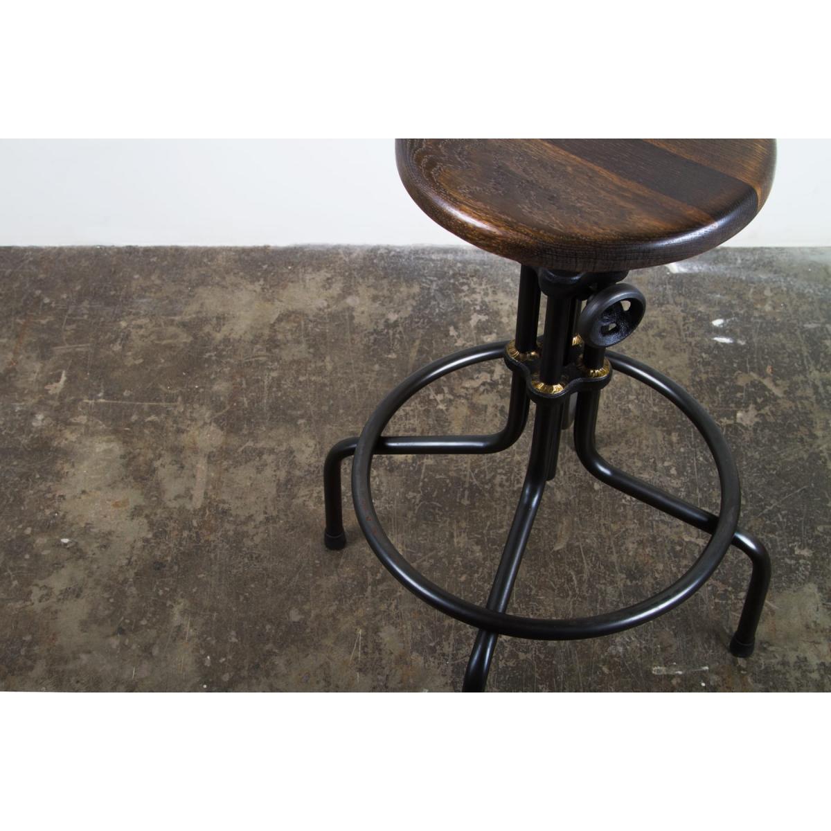 District 8 - Adjustable Stool - Wooden Seat – image 3