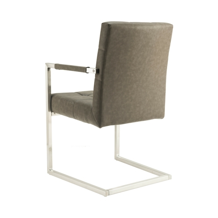 Lana - Leather Look Chair - Grey - Set of 2 – image 2