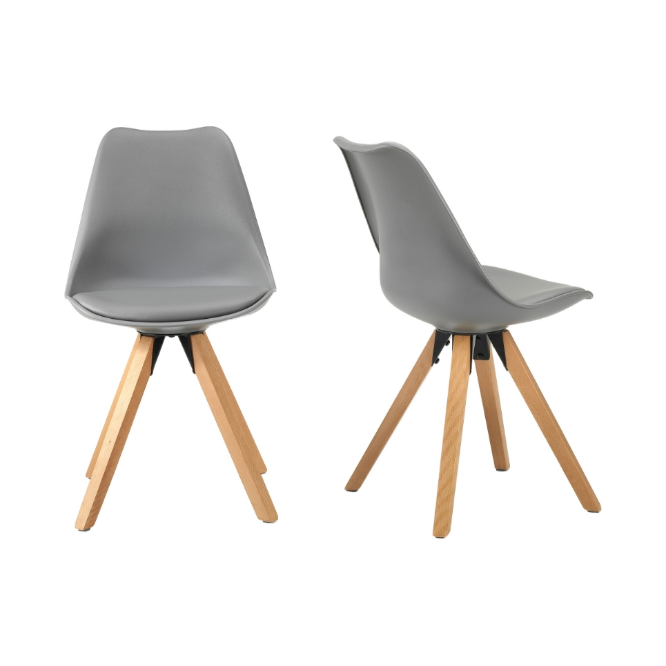 Bojan - Bucket Chairs - Grey - Set of 2