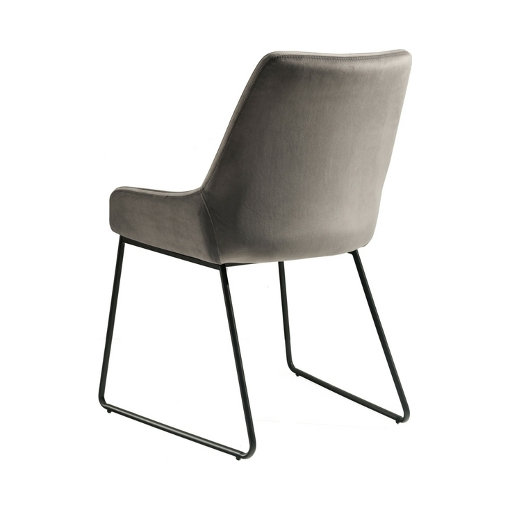 Mona - Velvet Chair - Grey - Set of 2 – image 2