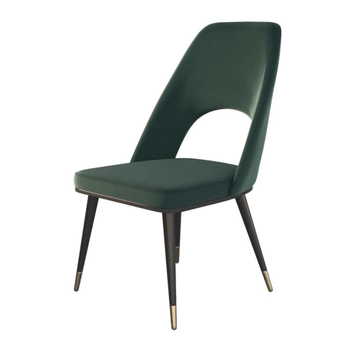 HND Sophie Black/Gold Dining Chair - Velvet Seat - Royal Blue Velvet – image 8