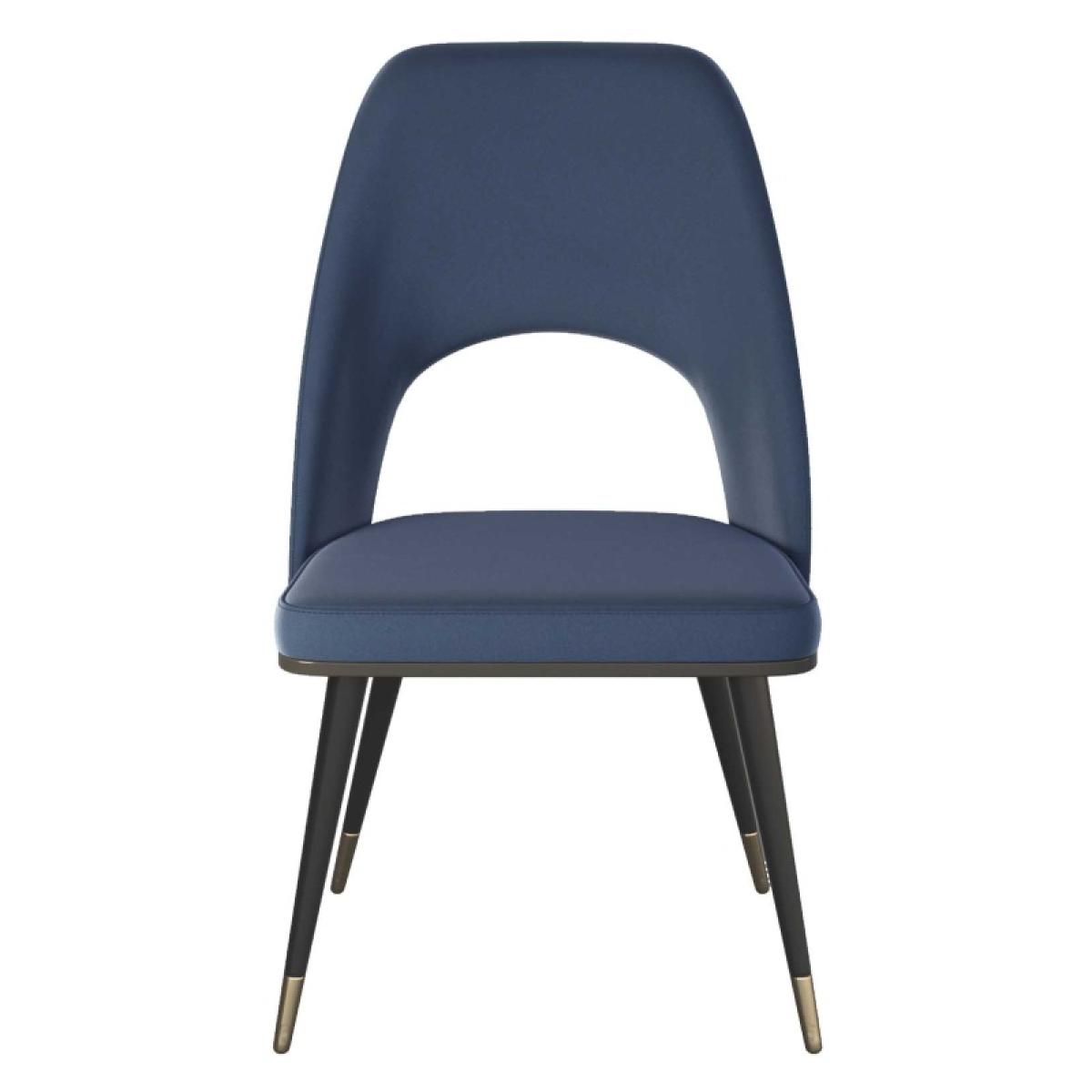 HND Sophie Black/Gold Dining Chair - Velvet Seat - Royal Blue Velvet – image 9