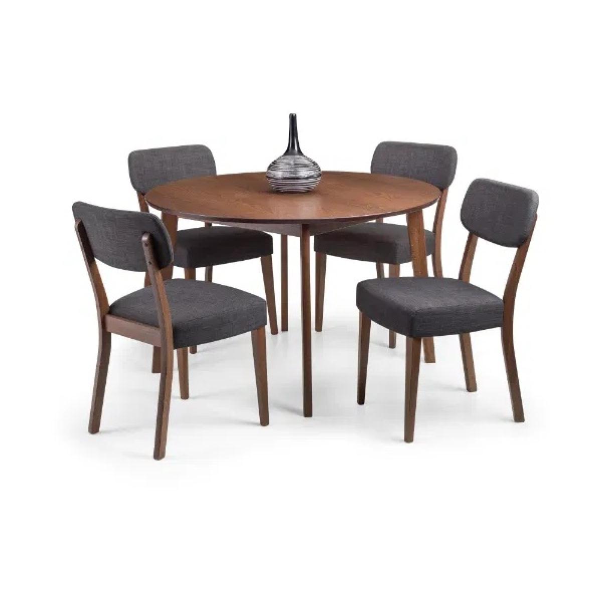 Julian Bowen Farringdon Chair In Walnut/Grey – image 5