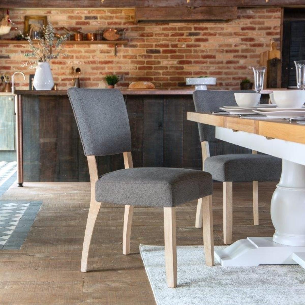 Clevedon Fabric Dining Chair - Grey – image 1