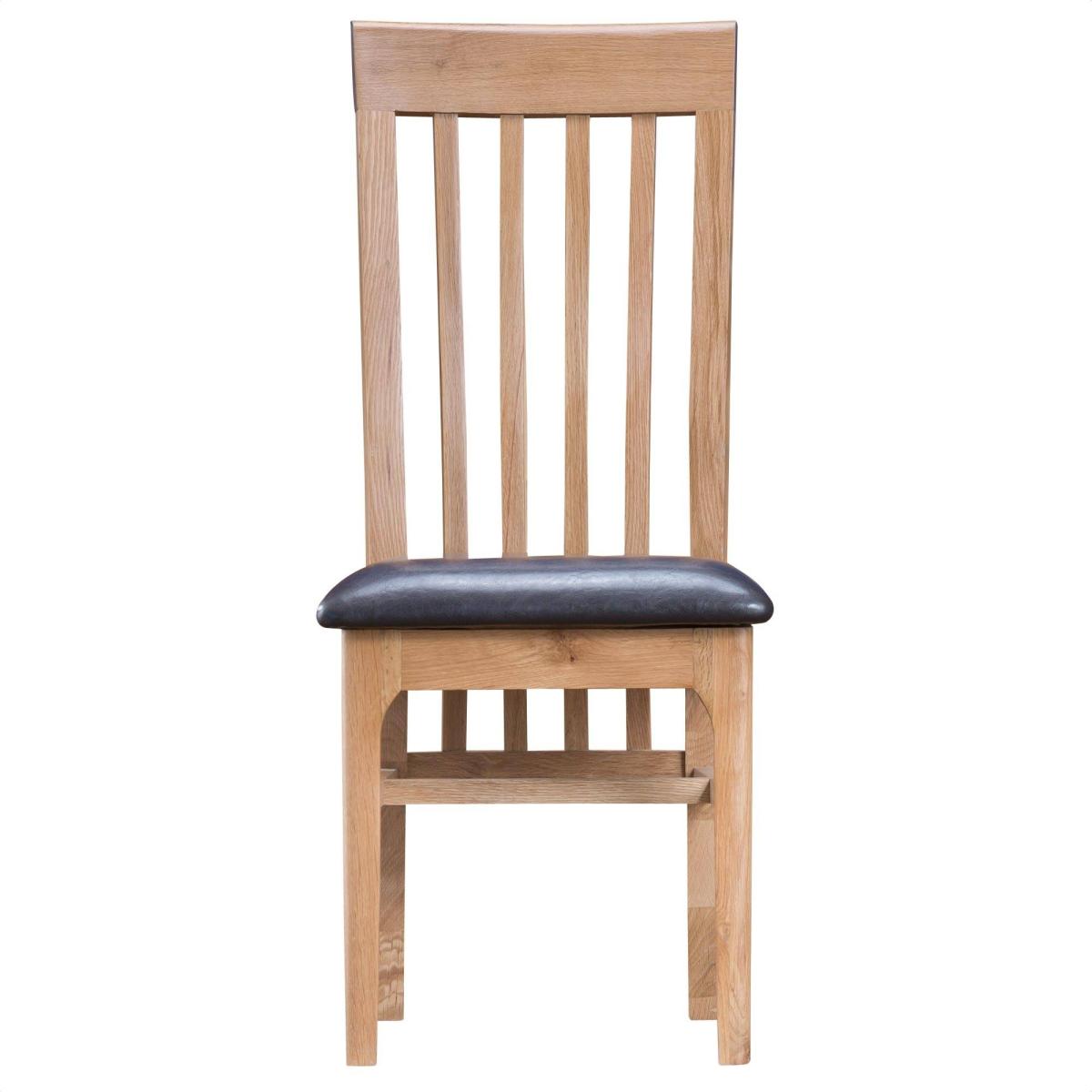 Downtown Newport Slat Back Dining Chair - Chair With Fabric Seat Pad – image 2