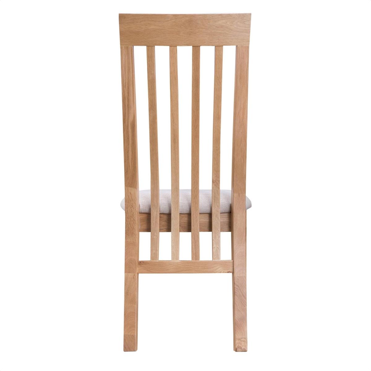 Downtown Newport Slat Back Dining Chair - Chair With Fabric Seat Pad – image 3