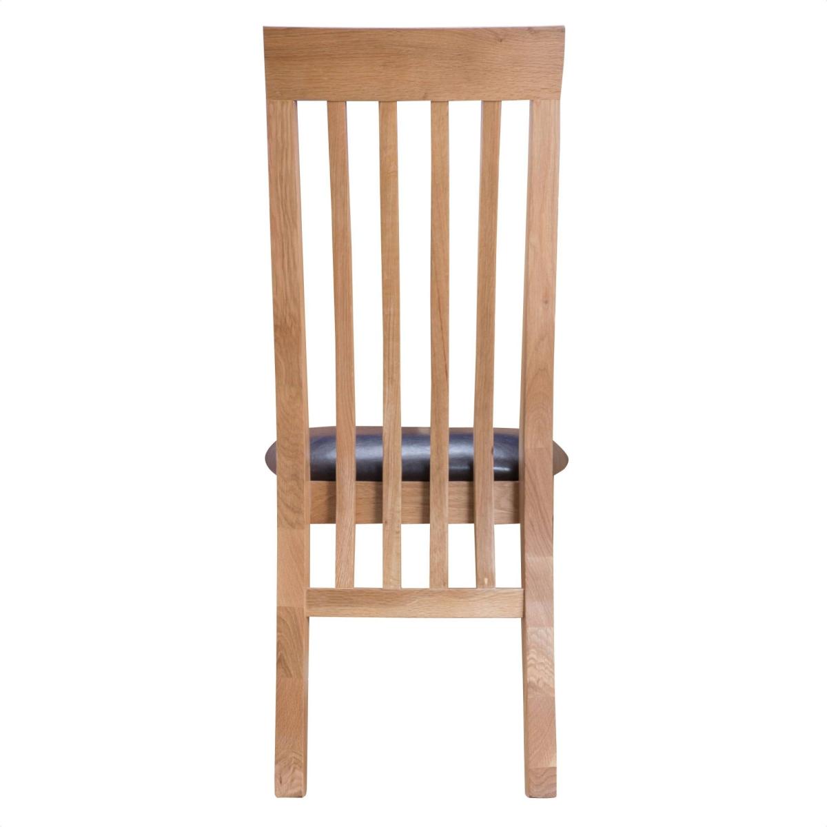 Downtown Newport Slat Back Dining Chair - Chair With Fabric Seat Pad – image 4