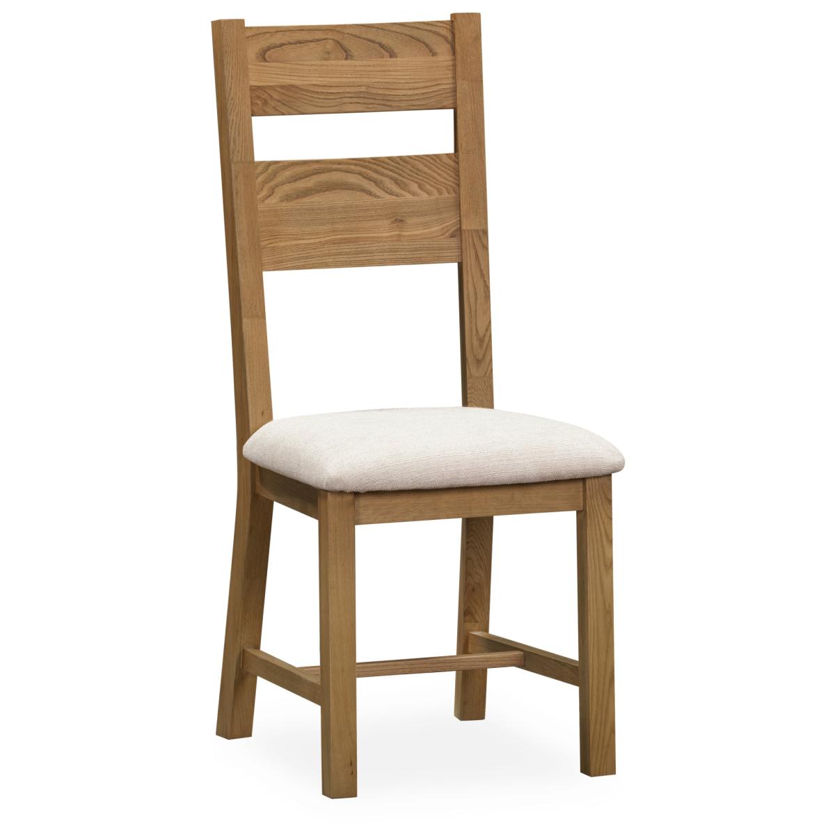 Juniper Pair of Upholstered Slat Back Dining Chairs - Smoked Oak In SmokedOak – image 3