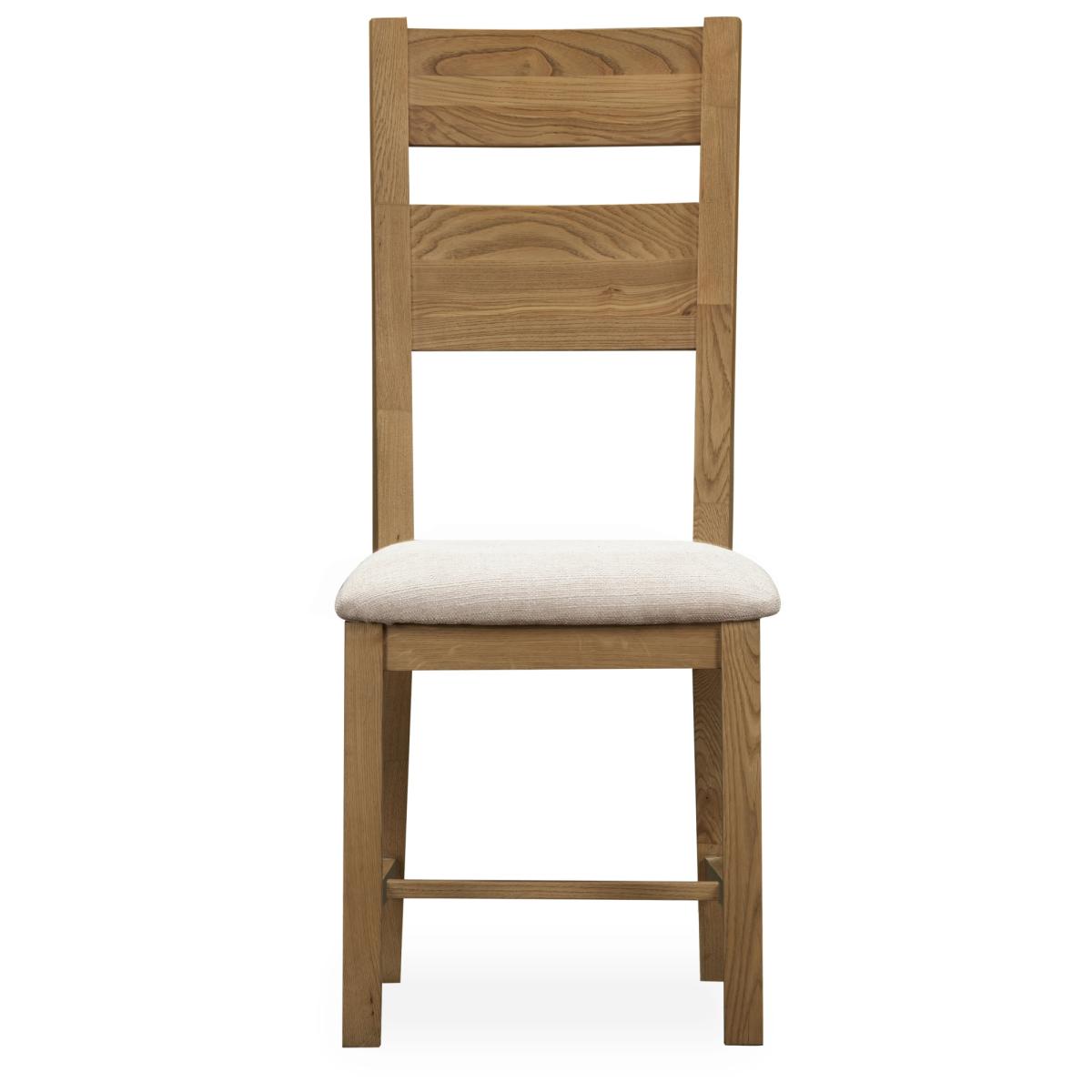 Juniper Pair of Upholstered Slat Back Dining Chairs - Smoked Oak In SmokedOak – image 4