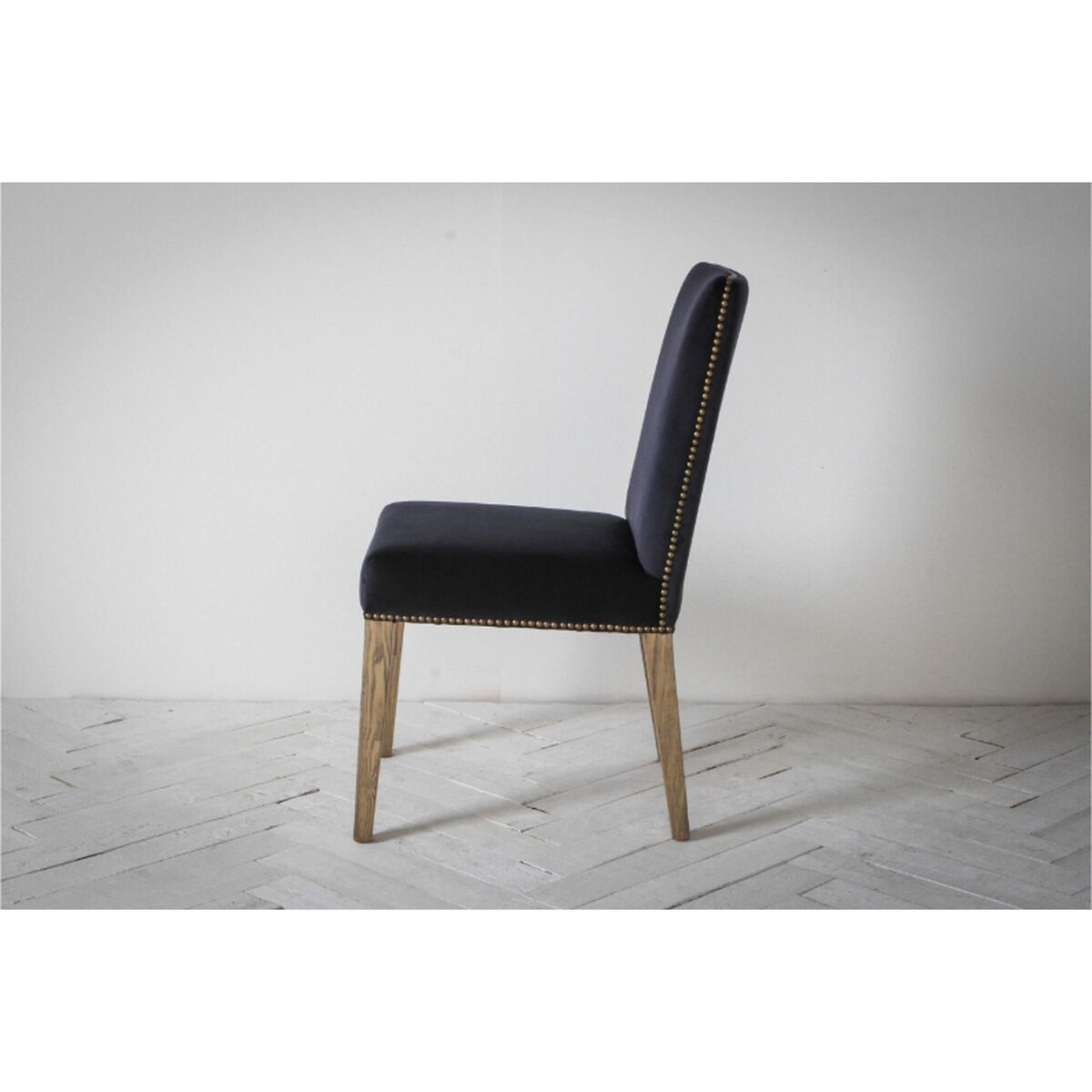 Fergus Dining Chair in Marine Velvet, Set of Two – image 5